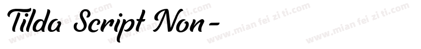 Tilda Script Non字体转换